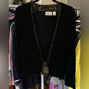 Chicos Chico’s Travelers black jacket cardigan sz 1 M